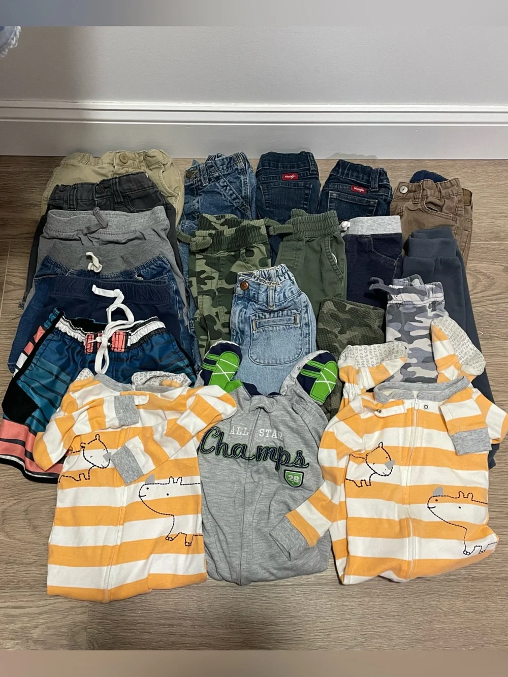 20 Piece Baby Boy Bundle Lot - Size 18-24 months - Pants, Shorts, Sleepers
